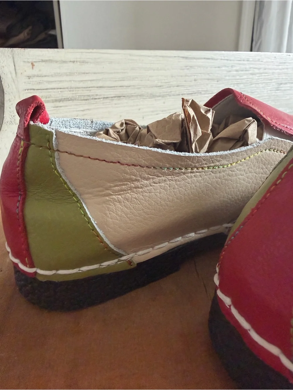 Women’s Multicolor Patchwork Leather Slip-On Loafers